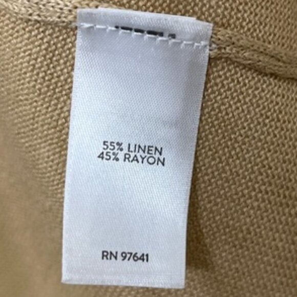 NWOT J. Jill Women's Beige Open Front Long Cardigan Linen Blend Small - Picture 9 of 10